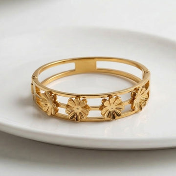 Floral Filigree Cuff Bracelet
