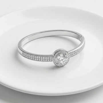 Halo Solitaire Crystal Bangle