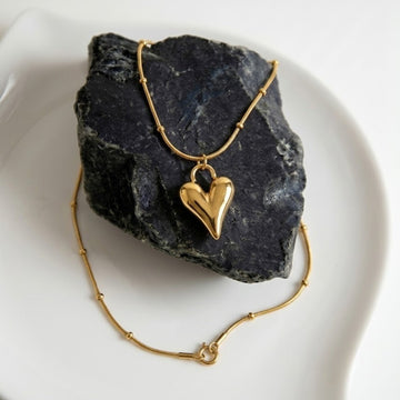 Puffy Heart Pendant Necklace