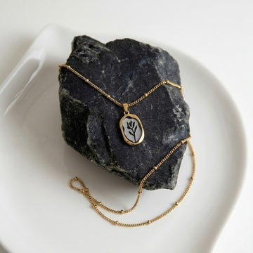 Floral Enamel Pendant