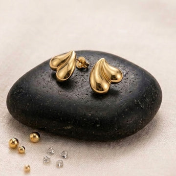 Sculptural Tear-Drop Stud Earrings