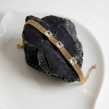 Square Crystal Mesh Bracelet