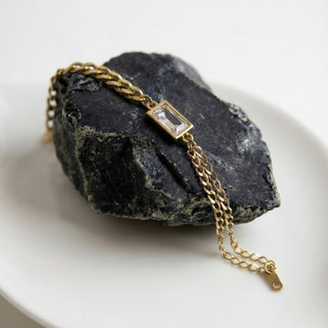 Baguette Crystal Layered Bracelet