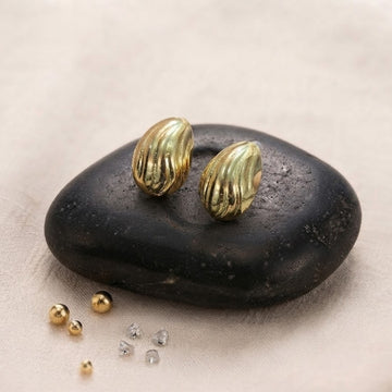 Sculpted Teardrop Stud Earrings