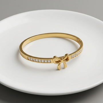 Crystal Bow Accent Bangle