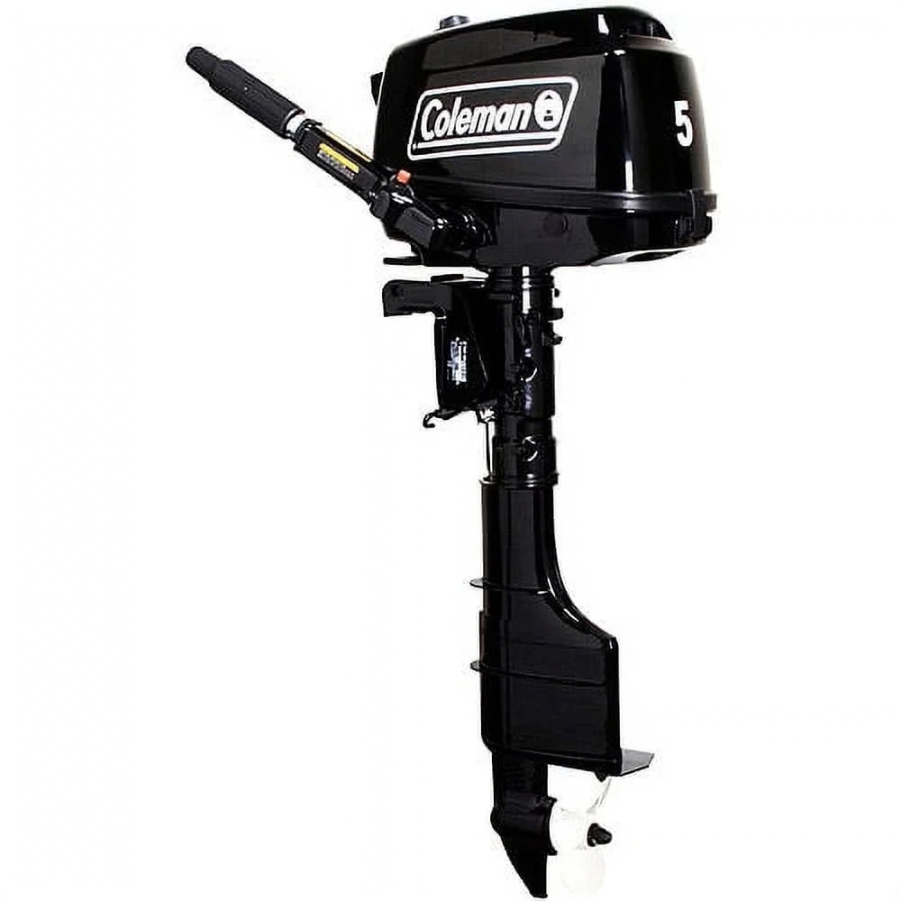 Coleman Powersports 5 HP 4 Stroke Outboard Boat Motor with Easy Pull Start F5BMS