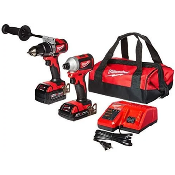Milwaukee M18 Cordless Combination Kit,2 Tools,18V DC
