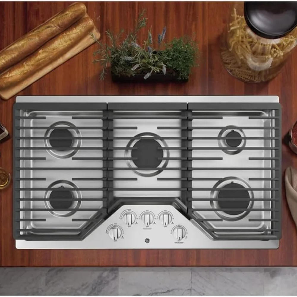 GE 36-Inch Built-in Gas Cooktops JGP5036SLSS
