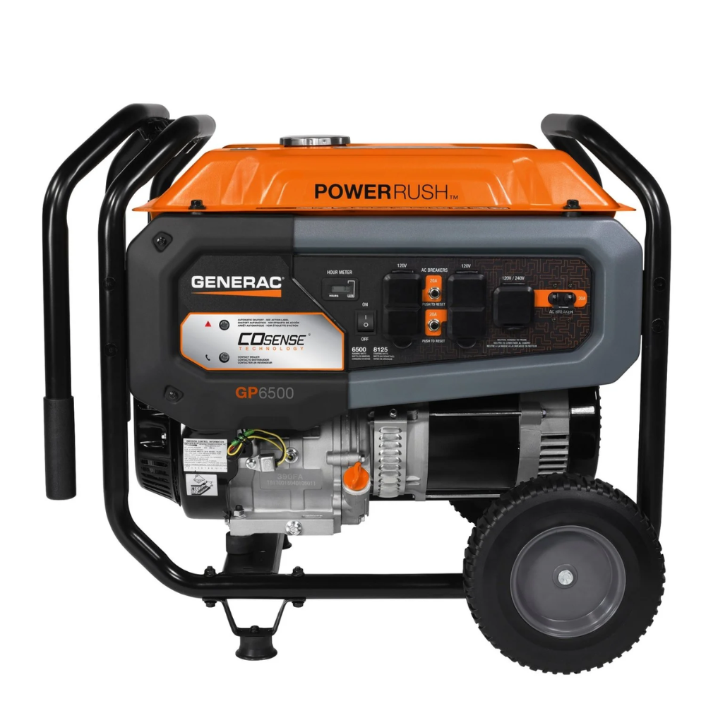 Generac 8251 GP2500i 2,500-Watt Gas Powered Portable Inverter Generator – Compact and Lightweight Design – Produces Clean, Stable Power – COsense Technologys – CARB Compliants – Orange/Black