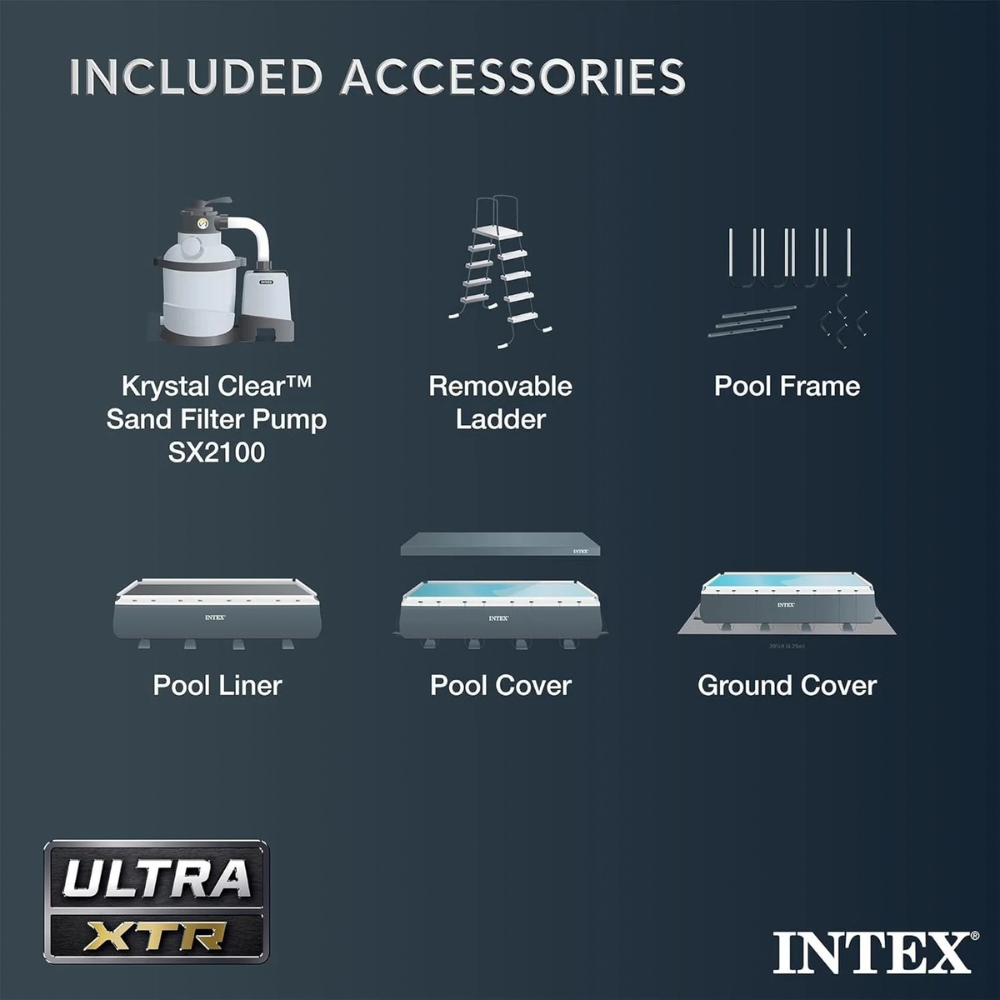 Intex Ultra XTR Rectangular Swimming Pool Set with Pumps