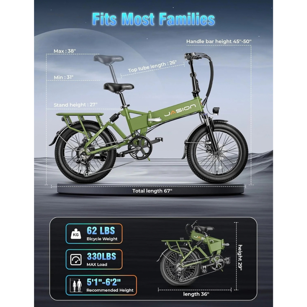 Jasion EB7 2.0 All Terrain Electric Bikes.