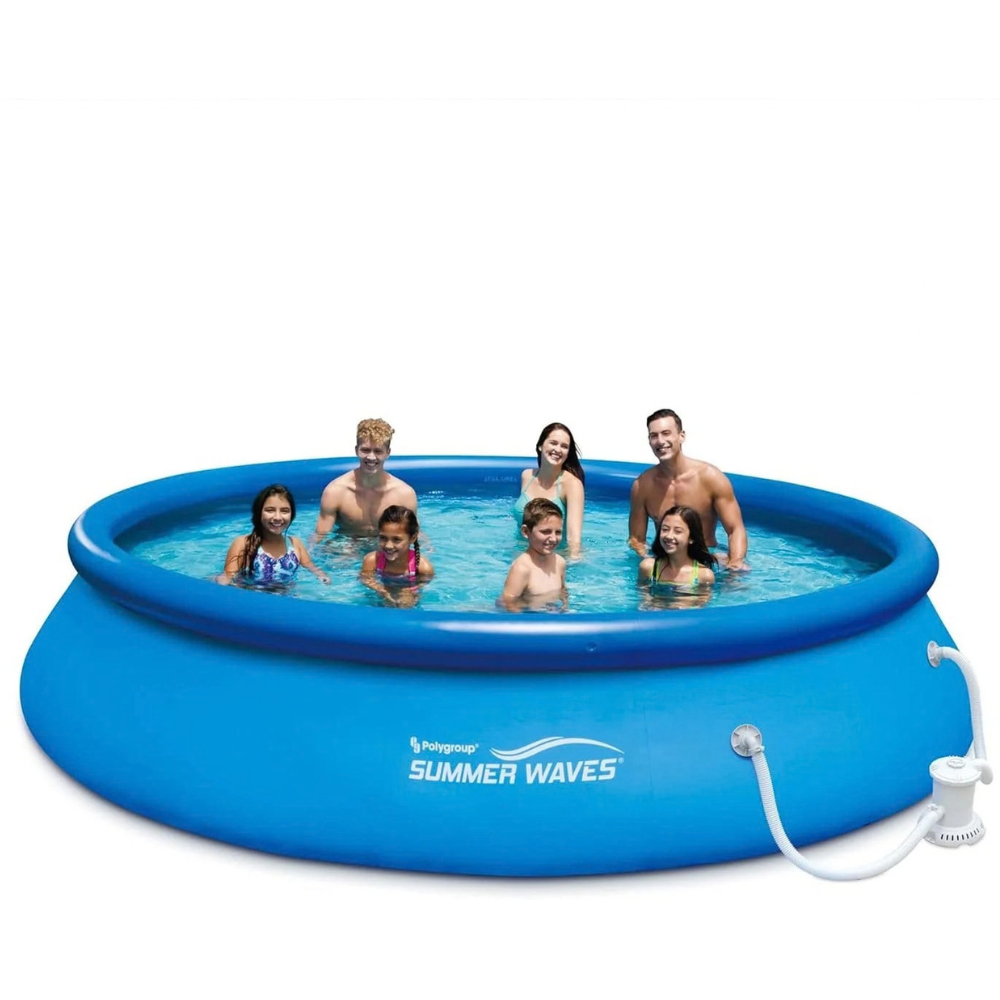 Summer Waves 15ft x 36in Quick Set Inflatable Outdoor Above Grounds