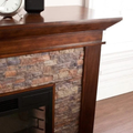 Unbranded Null Ithaca 60 In. W Simulated Stone Electrics Fireplaces