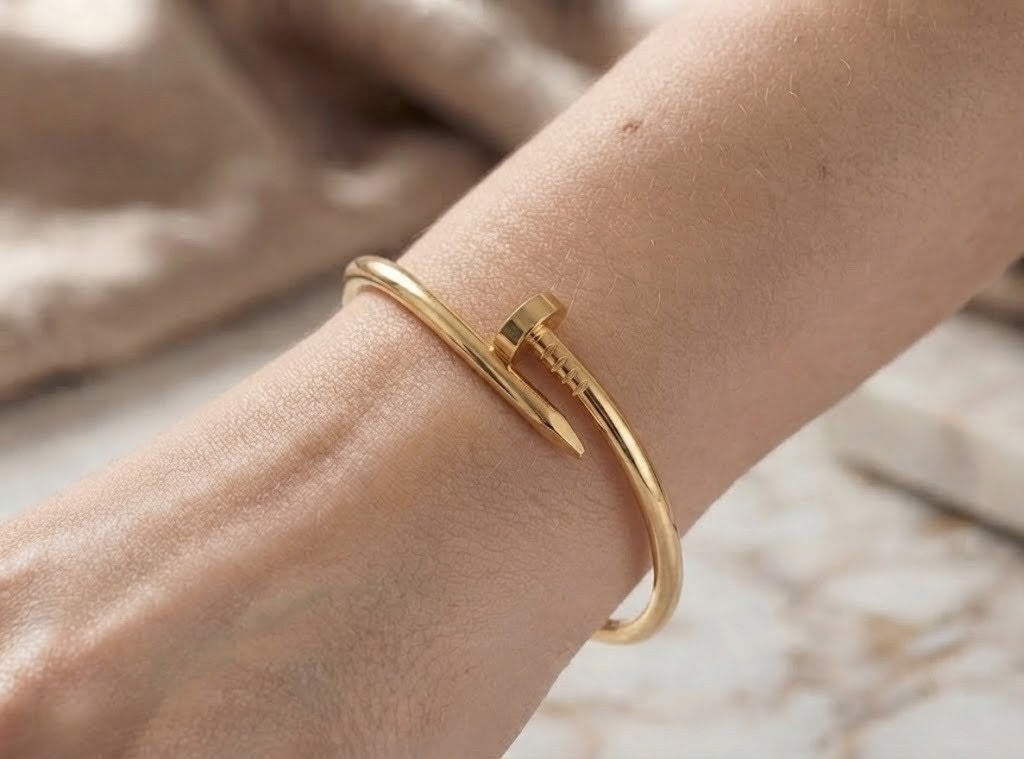 Nail-Inspired Modern Bangle