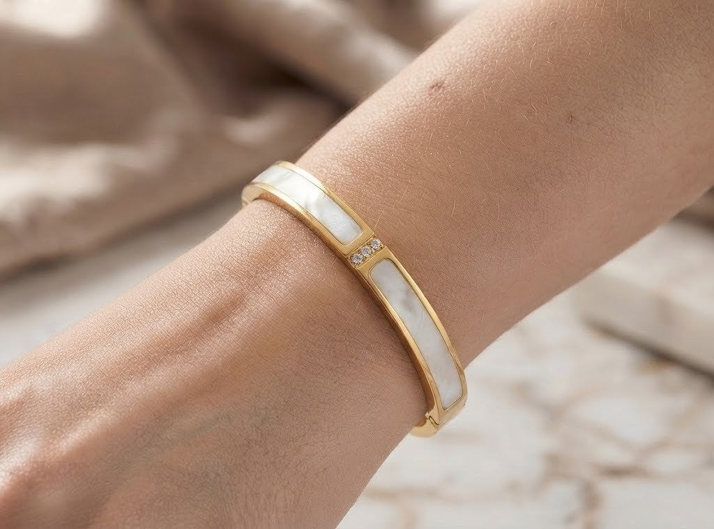 Mother of Pearl Accent Bangle