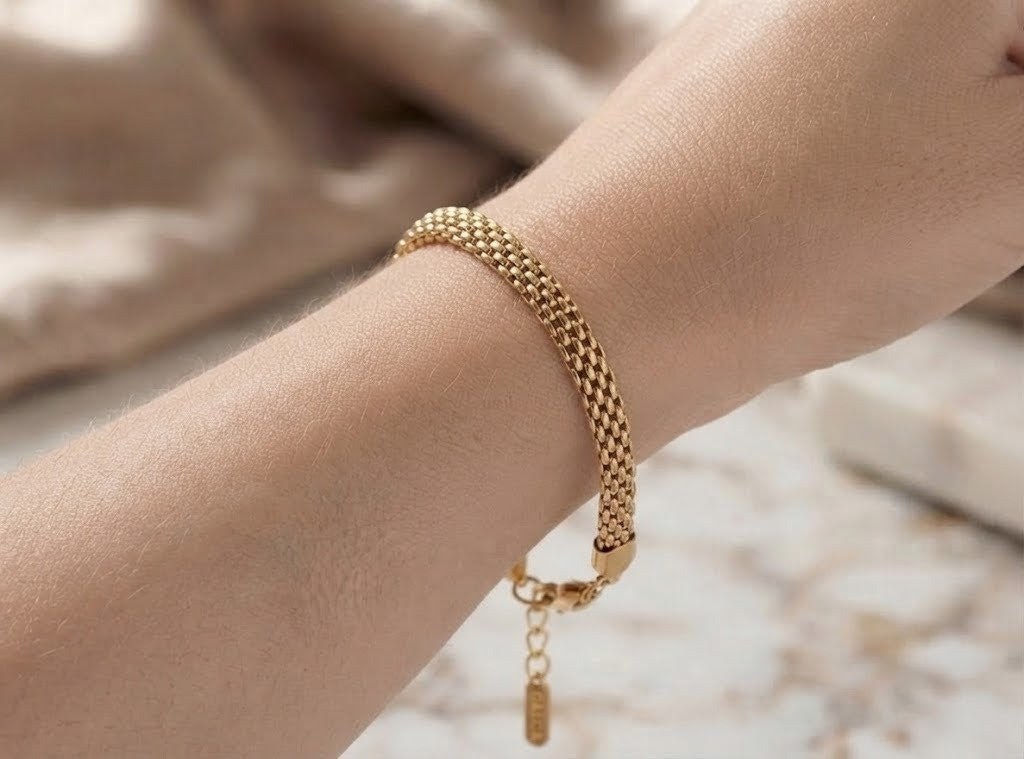 Textured Woven Link Bracelet