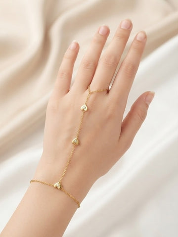 Heart Charm Hand Chain
