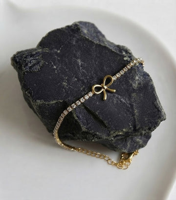 Dainty Bow Tennis Bracelet