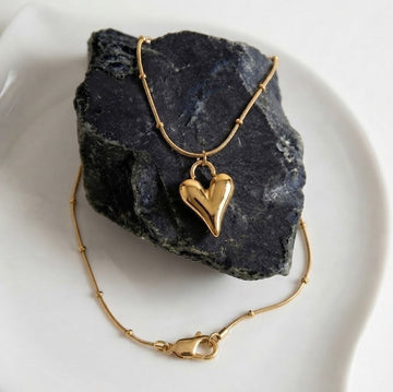 Puffy Heart Pendant Necklace